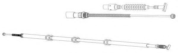 CEF FA02257 Cable, parking brake